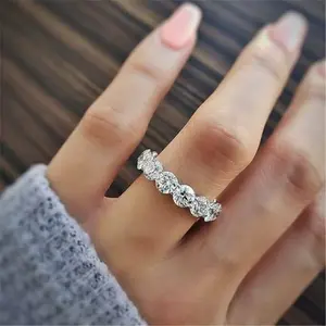 FASHION - Brand Real 925 Sterling Silver ring Round 4mm Lab Diamond Cz Engagement wedding band rings For women men Party Jewelry