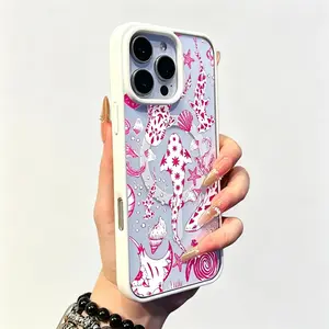 Magnetic MagSafe-Ready Durable Smartphone Case for iPhone 11/12/13/14/15/16/17 Pro Max (Pink Marine World), Anti-Slip, Ultra-Thin Portable Casing & Cover, Chic Daily Use Devices Accessory