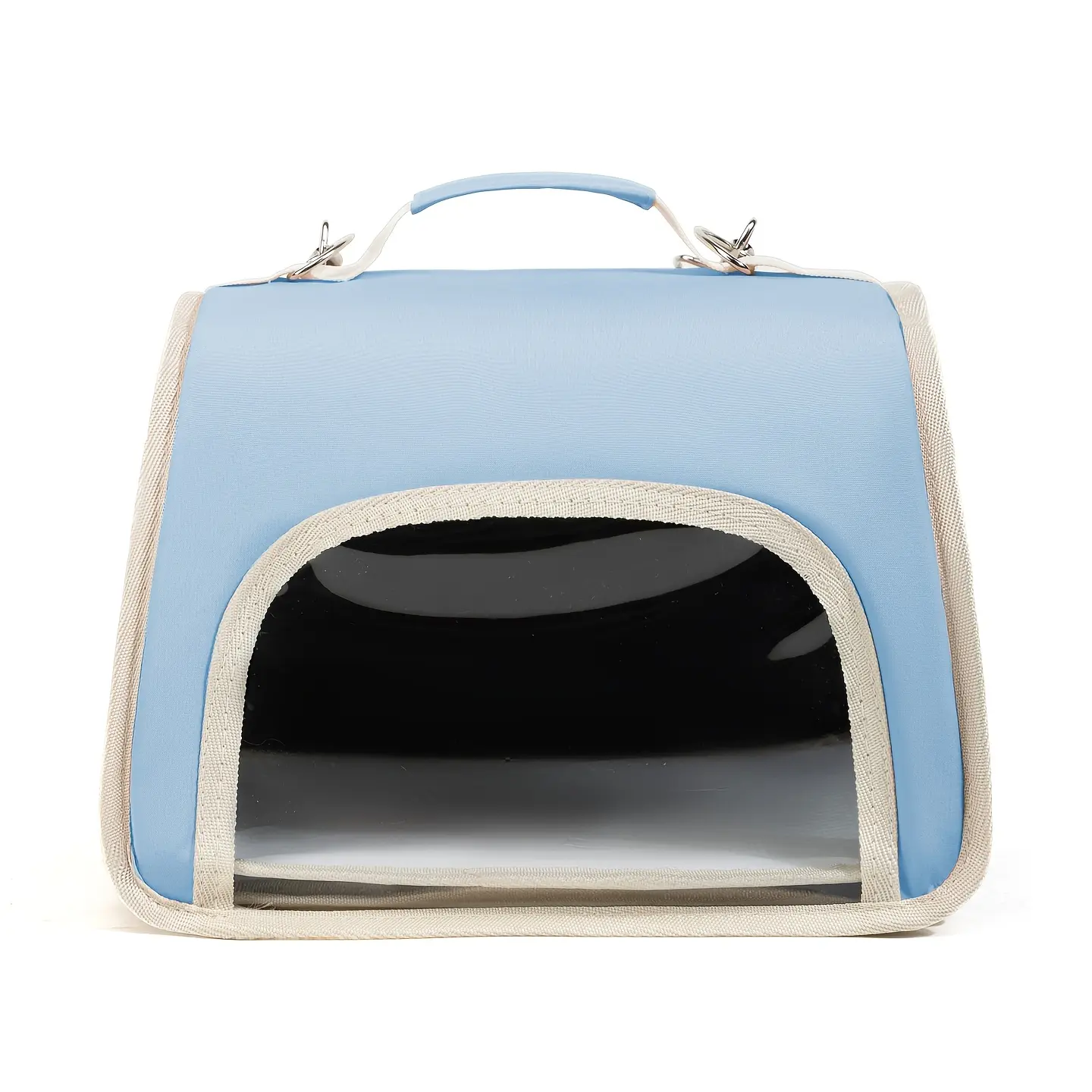 Transparent window pet outing bag, parrot cat messenger handbag, small dog hamster breathable portable travel bag