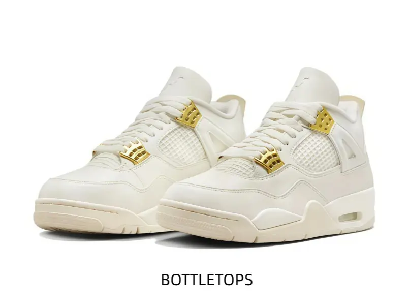Gorgeous cream-toned mid-top trainers featuring leather, breathable mesh and gold accents. This neutral shade matches all kinds of casual everyday clothing.