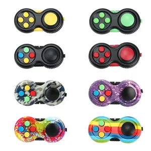 Fidget Controller Pad Game Focus Toy - New Premium Quality Smooth ABS Plastic with Colorful Finger Spinner - Durable Interactive Gift Round
