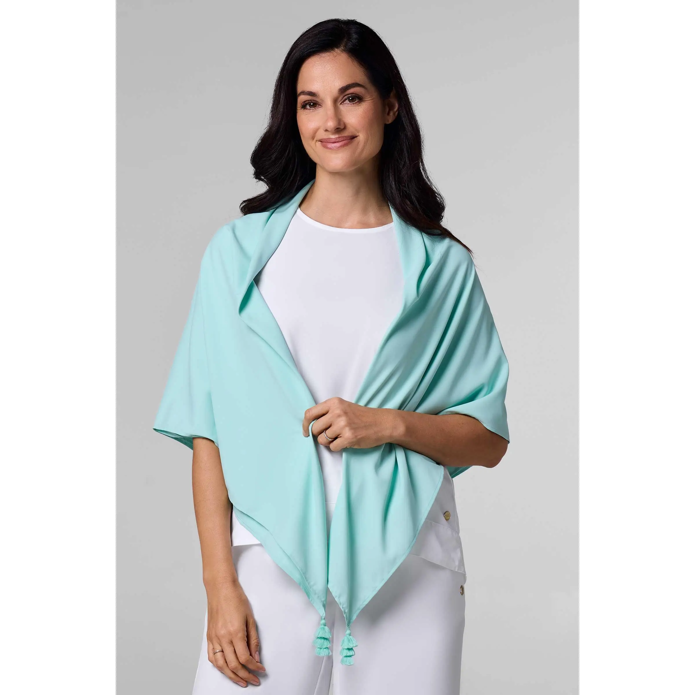 Minneola Featherlight Scarf | Misty Aqua
