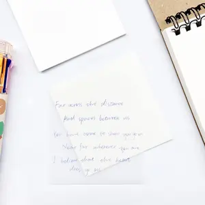 6Pack Transparent Sticky Notes, Clear, 3’’ x 3’’ Translucent, Waterproof See Through, 300 Sheets