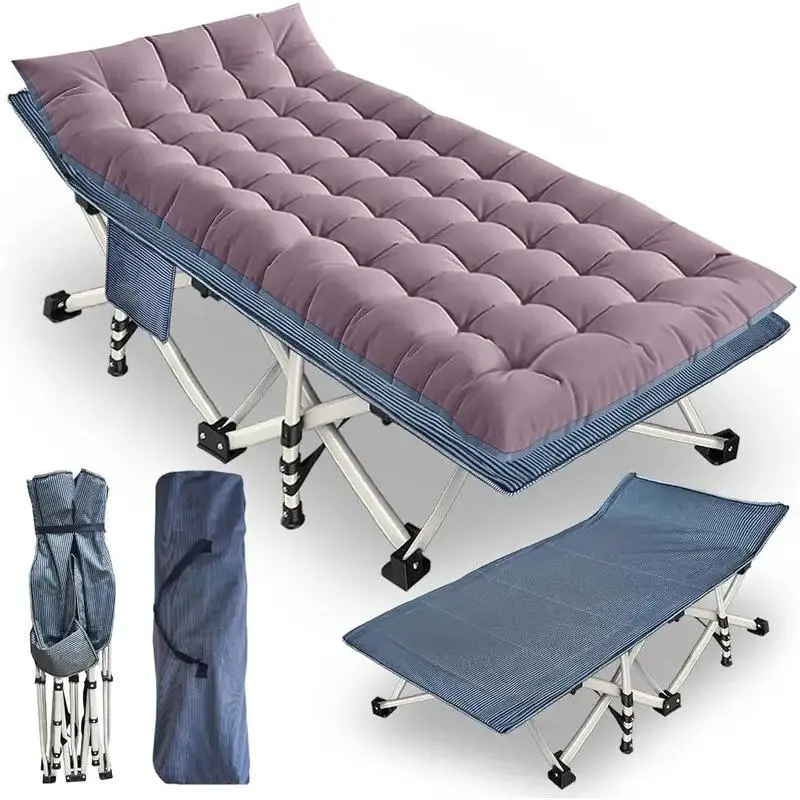 79" x 32" x 18" Camping Cot with Mattress Oversize Width XXL Folding Cot Heavy Duty Comfortable Cots for Sleeping Guest Bed