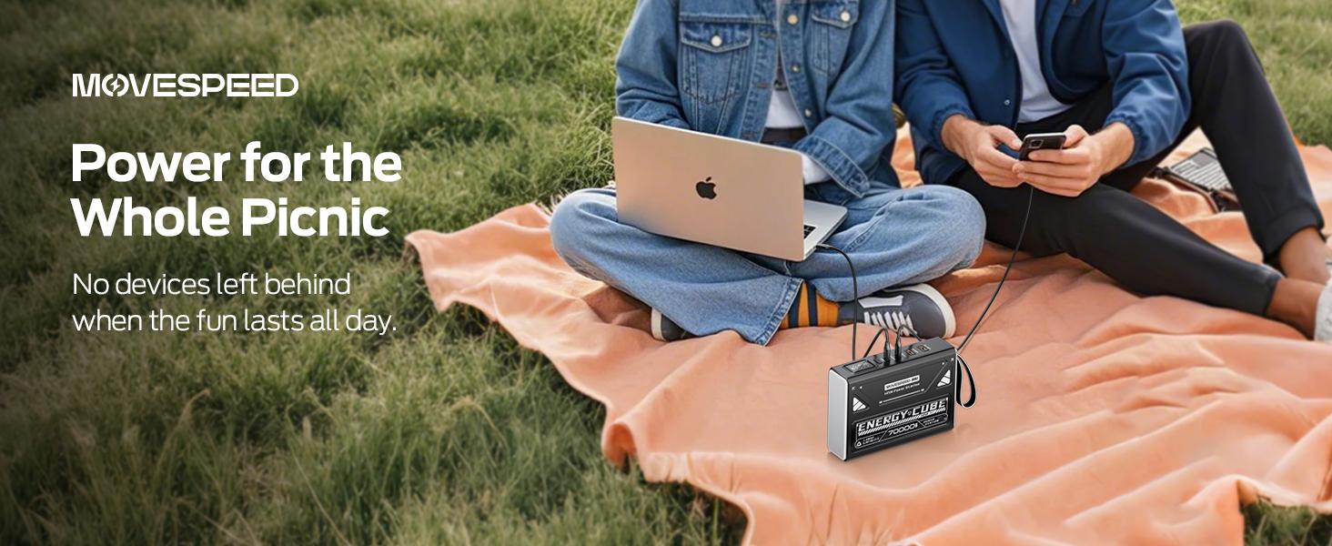 MOVESPEED Z70 Pro Max 70000mAh 145W High-Power Multi-Device Fast Charging USB-C Laptop Power Bank, Compact Portable Charger with LED Flashlight, Emergency Phone Charger for Travel Camping (4-Device Charging), High-Power Multi-Device Charging Chargers