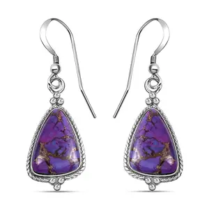 Turquoise Earrings for Women in 925 Sterling Silver Dangle Beach Boho Western Earrings Turquoise Jewelry Wedding Anniversary Birthday Christmas Gifts for Womens