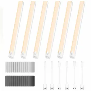 Under Cabinet Lights - Motion Sensor Light Indoor for Pantry, Closet, Kitchen, Bathroom - Battery Operated Magnetic Cabinet Lighting with Auto Off (Warm Light)
