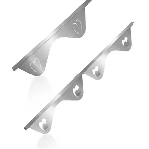 Stainless Steel Stove Gap Covers Kitchen Set of 2 Adjustable Length 13.8-27.5 Inches Width 0.79 Inch Heat Resistant Decorative Spacers