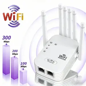 Home Office WiFi Extender Signal Booster, Fastest Best WiFi Enhancer 300mbps Single Band (2.4GHz), Wireless Signal Repeater