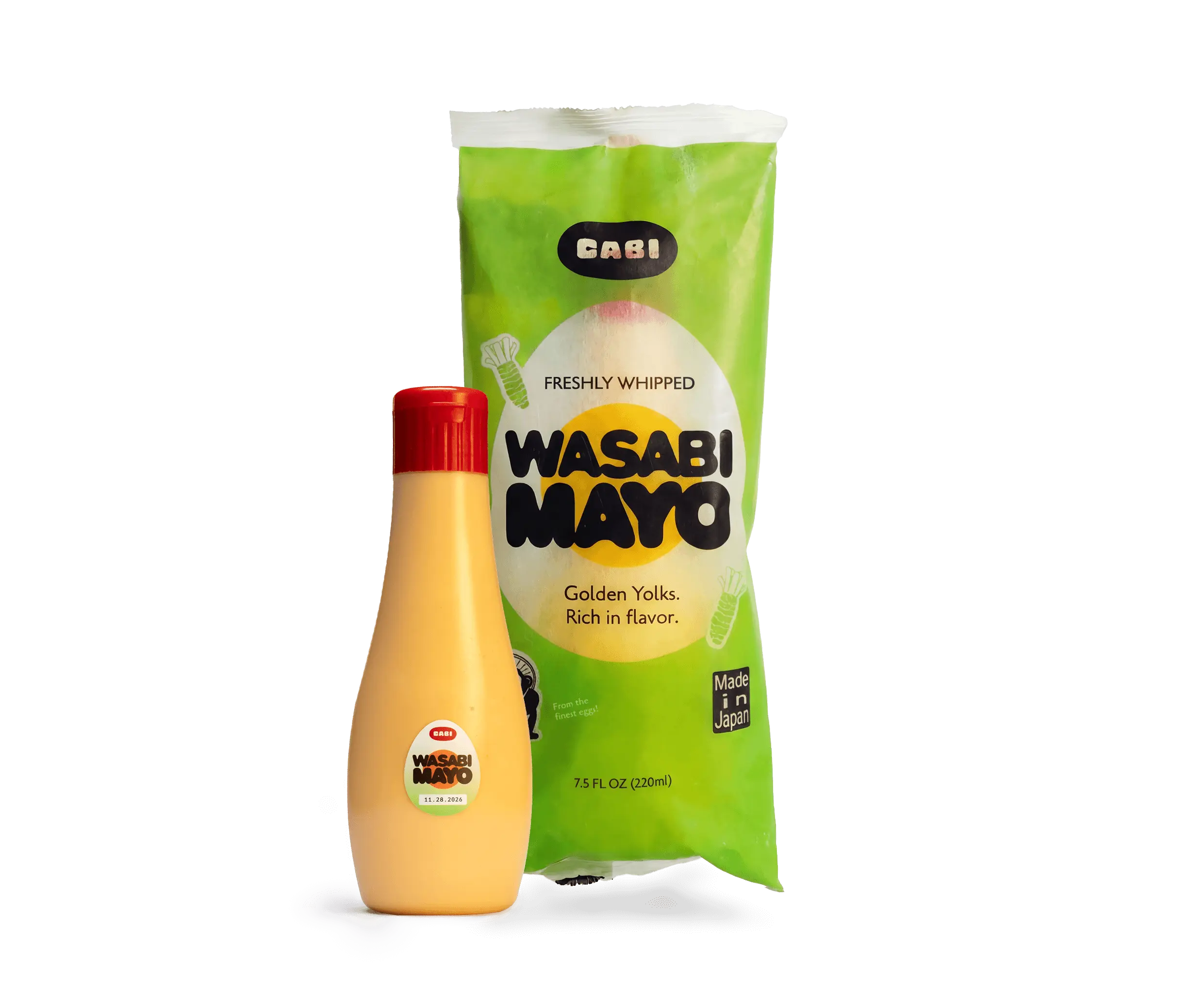 Cabi Spicy Wasabi Mayo – Freshly Whipped w/Clean Ingredients - Authentic Wasabi, Cage-Free Golden Egg Yolk & Rice Bran Oil – Sandwich, Sushi, Burger, Vegetable Dip Squeeze Bottle Mayonnaise