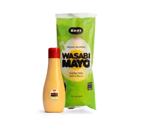 Cabi Spicy Wasabi Mayo – Freshly Whipped w/Clean Ingredients - Authentic Wasabi, Cage-Free Golden Egg Yolk & Rice Bran Oil – Sandwich, Sushi, Burger, Vegetable Dip Squeeze Bottle Mayonnaise
