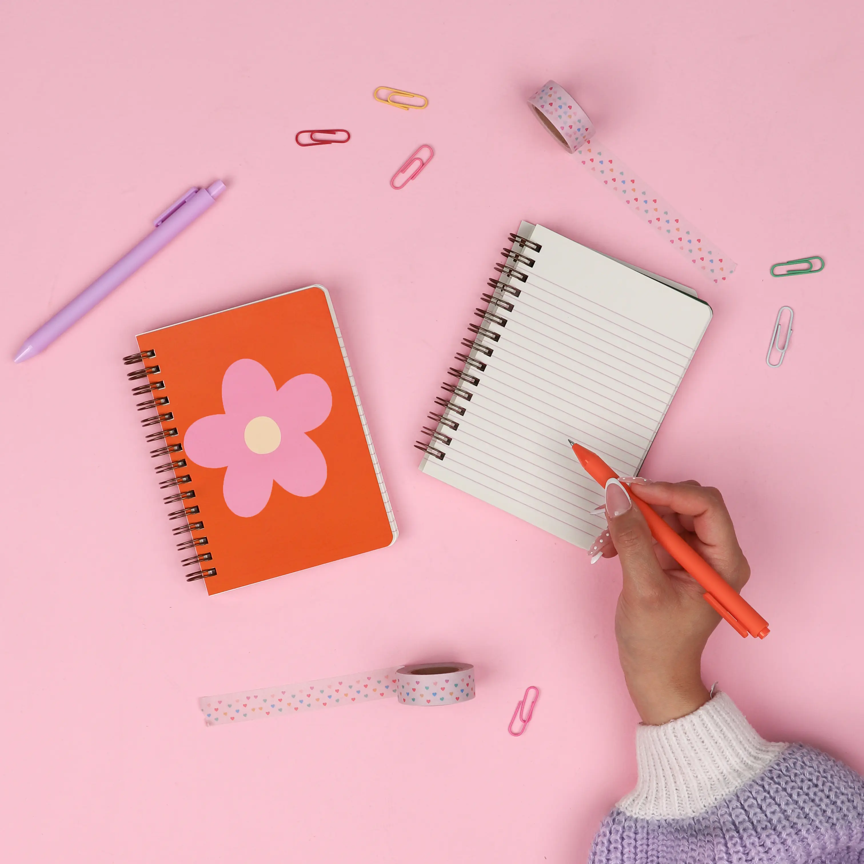 Daisy Dot Red Mini Spiral Notebook Daisy Dot Red Mini Spiral Notebook
