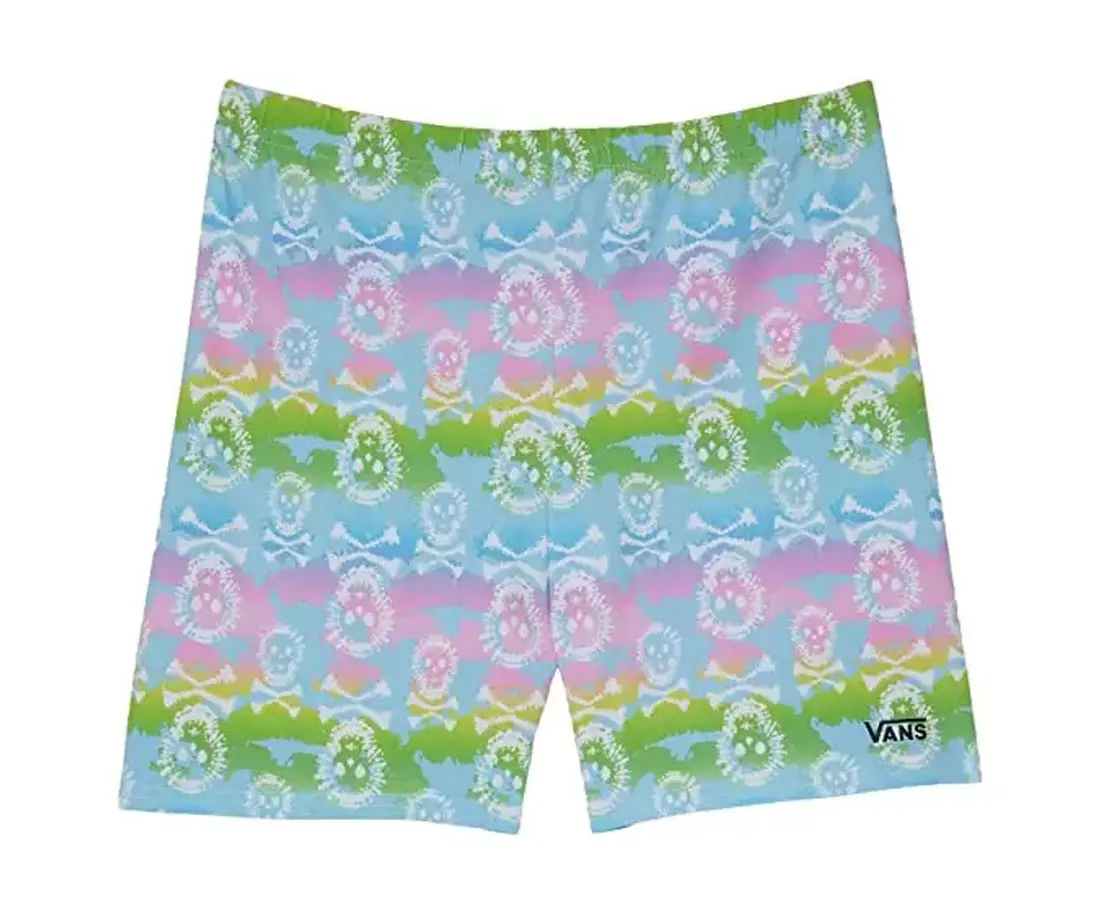 Vans G Rainbow Skull Bike Short Girls Active Shorts, Printed Shorts