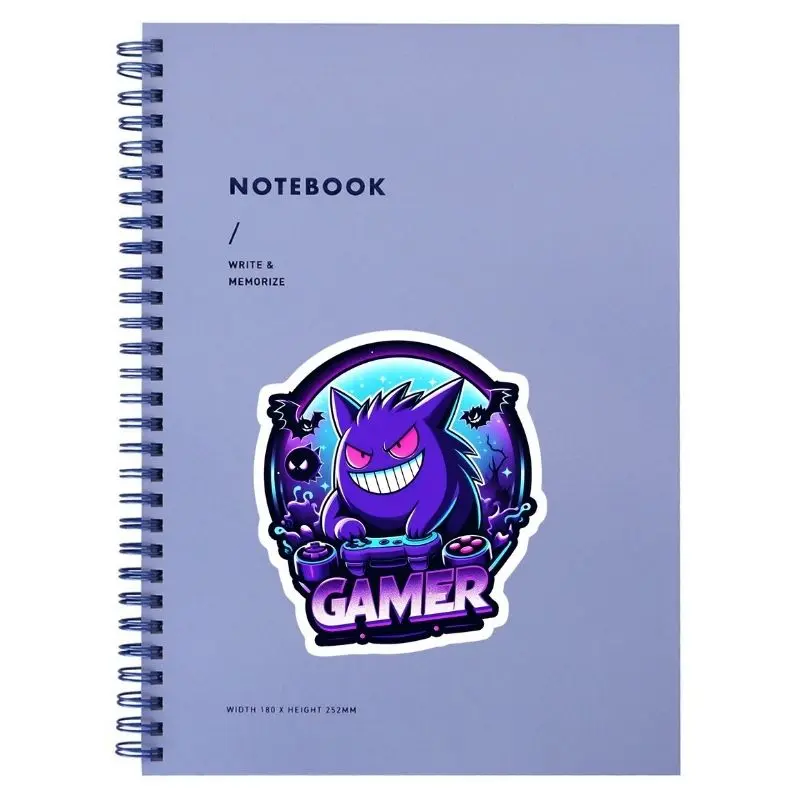 Gamer Cute Gengar Sticker, Vinyl Decal Anime Sticker, Waterproof Vinyl Decal for Laptop, Water Bottle, Car, Gamer Gift