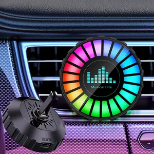 RGB Rhythm LED Light for Car, Music Levels Light, Multifunctional Ambient Lights, Neon LED Ambient Lights, USB Rechargeable Atmosphere Light for Game Car TV Dj Studio