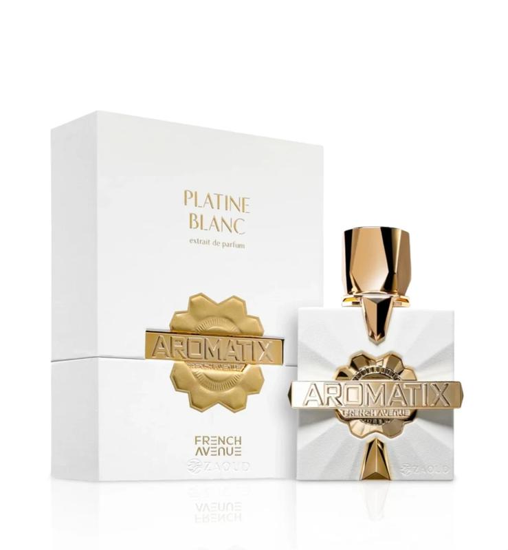 Aromatix Platine Blanc Extrait De Parfum 3.4 Oz 100 Ml Elegant White Fragrance Bottle
