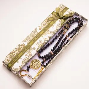 99 pcs of 6mm Natural Stone Muslim Prayer Beads | Handcrafted, Suitable for | Eid, Ramadan, Celebrations, And Birthdays, an Ideal Gift for Spiritual Meditation And Daily Prayers | Comes with a Beautiful Gift Box