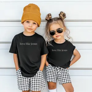 Kids Love Like Jesus T-shirt, Christian Streetwear Religious Gift Him or Her Faith Apparel Retro Comfort Colors 2-side Unisex Sweatshirt, Vintage Adult & Youth Christian, 90s Graphic, Women Men Pray Hoodie Halloween print Fall