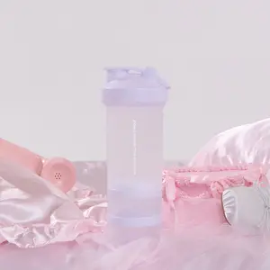 Dream Pink "White" Shaker Bottle With Storage Compartments