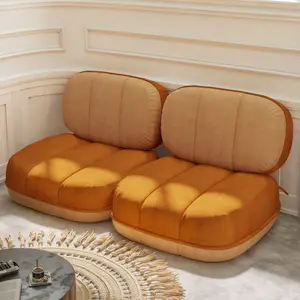 2‑in‑1 Reversible Modular Cloud Floor Sofa, Convertible Tufted Corduroy Sleeper Couch, Foam‑Filled No‑Assembly Floor Cushion Sofa for Living Room, Bedroom, Small Space & Boho Home Decor