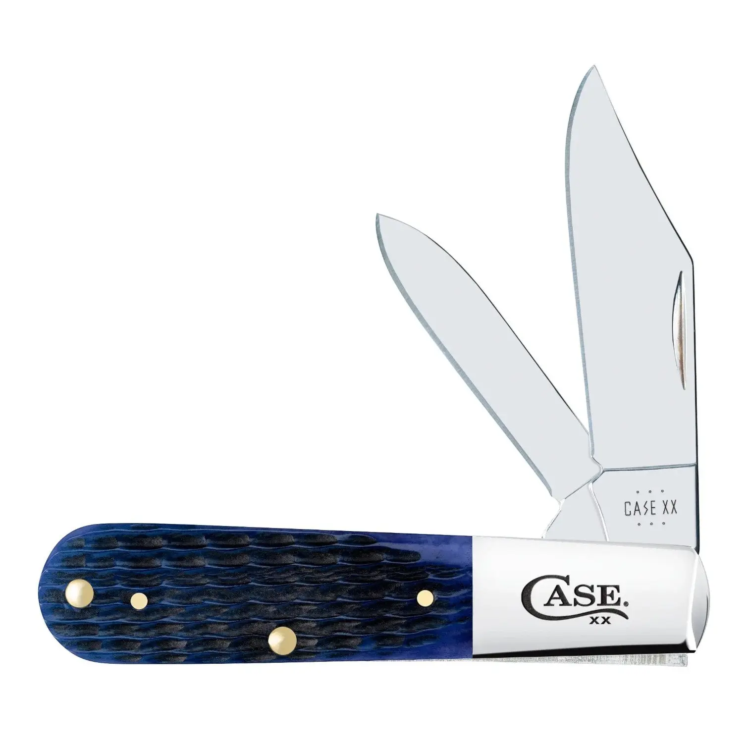 Case XX Barlow Folding Knife – Rogers Jig Navy Blue Bone Handles, Stainless Steel