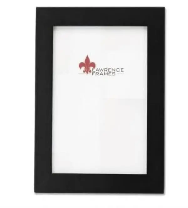 Lawrence Frames 8x12 Black Contemporary Solid Wood Rectangle Picture Frame for Baby Room, Photo Display for Wall or Tabletop with Easel Backing, Photo Display Frame, Rectangle Picture Frames