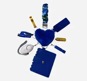 Blue Blossom Safety and Accessory Keychain Set