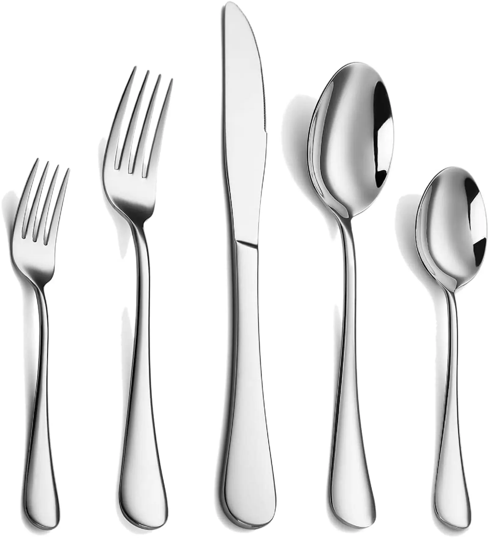 Silverware Set, 20-Piece Stainless Steel Flatware Cutlery Set Service for 4, Include Knife/ Fork/ Spoon, Mirror Polished and Dishwasher Safe stainless steel