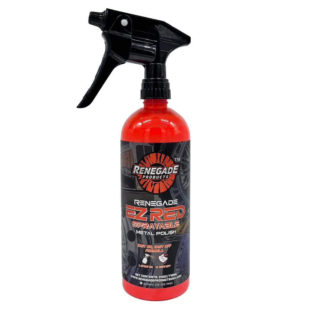 Renegade Products EZ Red Sprayable Metal Polish 24oz – Quick Detail Spray for Aluminum, Wheels, Diamond Plate & Stainless Steel Renegade Products EZ Red Sprayable Metal Polish 24oz – Quick Detail Spray for Aluminum, Wheels, Diamond Plate & Stainless Steel
