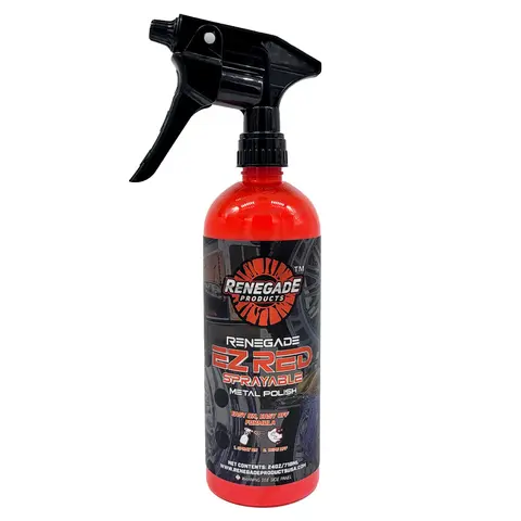 Renegade Products EZ Red Sprayable Metal Polish 24oz - Quick Detail Spray for Aluminum, Wheels, Diamond Plate & Stainless Steel