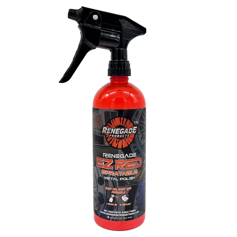 Renegade Products EZ Red Sprayable Metal Polish 24oz - Quick Detail Spray for Aluminum, Wheels, Diamond Plate & Stainless Steel