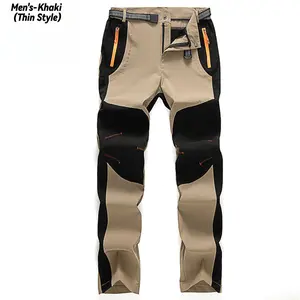 Men's Snow Ski Hiking Pants Winter Fleece Lined Pants Camping Ice Fishing Pants with Belt High Rise Jogger High Waisted Joggers Windproof and waterproof sports outdoor breathable Lightweight Running sweatpants