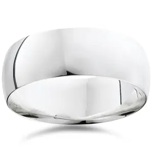 8mm Dome High Polished Wedding Band 950 Platinum 8mm Dome High Polished Wedding Band 950 Platinum