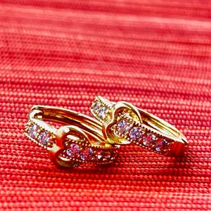 Argolla corazón diamantado