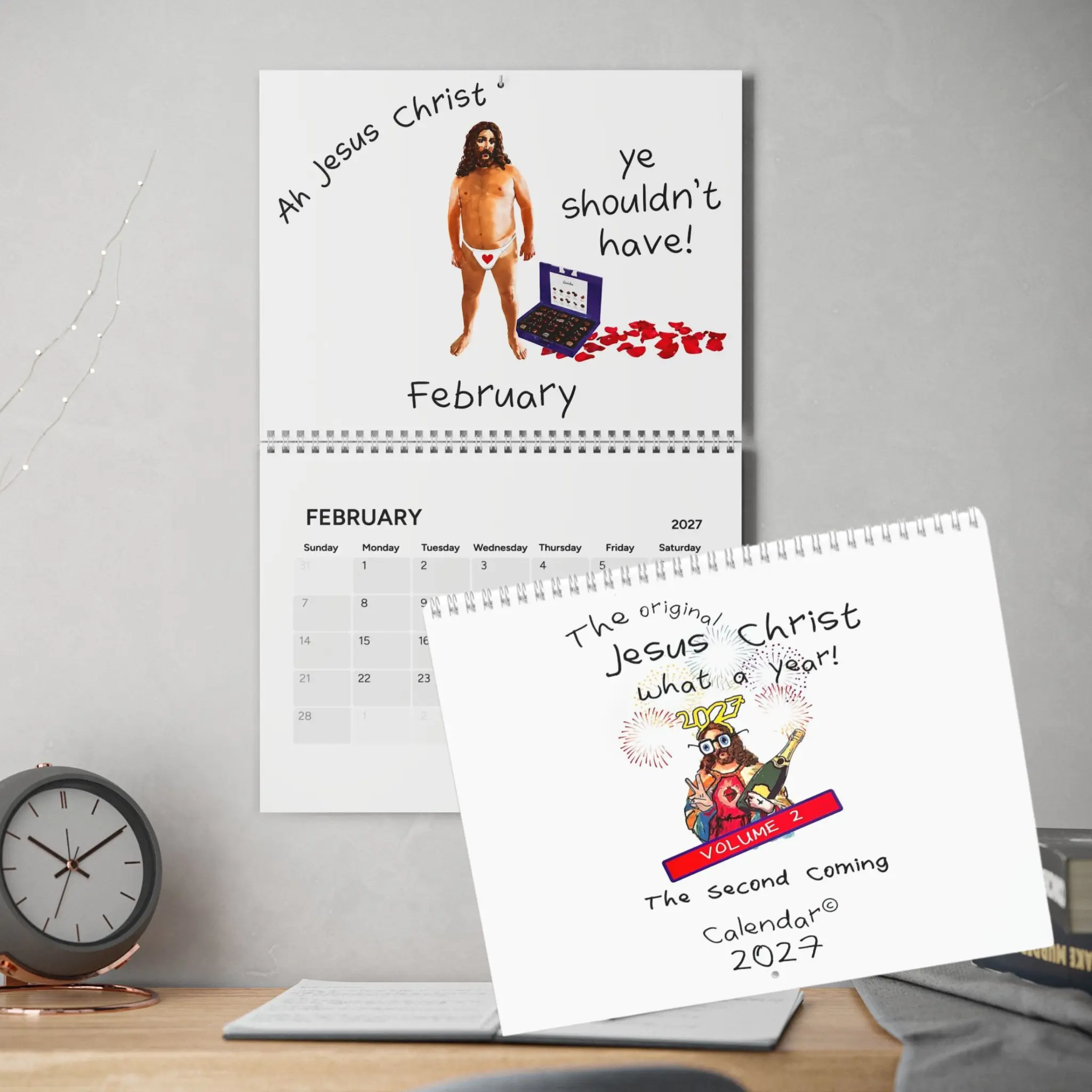 Jesus Christ What a Year Wall Calendar 2027, Encouraging Desk Calendar, Calendar Perfect for Home, Office, Teacher Supplies