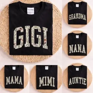 Personalized Grandma T-tshirt, Mothers Day Gift, Black, Custom Grammy T-tshirt, Nana T-tshirt, Mama Gammy Mimi Meme Nanny Granny Shirt