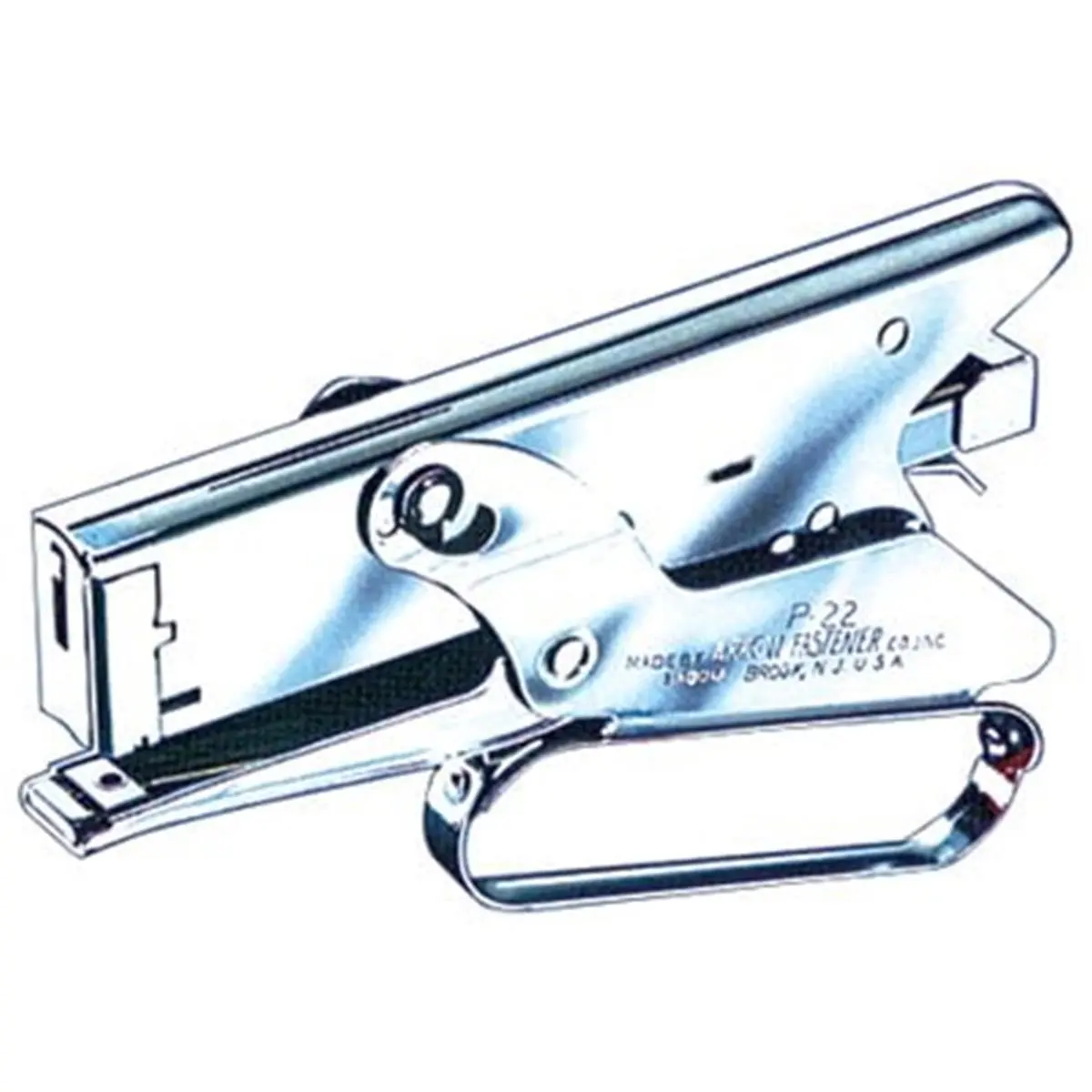 212 MAIN 091-P22 00022 Chrome Finish Steel Plier-Type Stapler - Office Supplies, Office Accessories, Deep Throat, Holds 150 Staples, Hand Guide Loop for Florists, Tagging, Dry Cleaners, Labeling