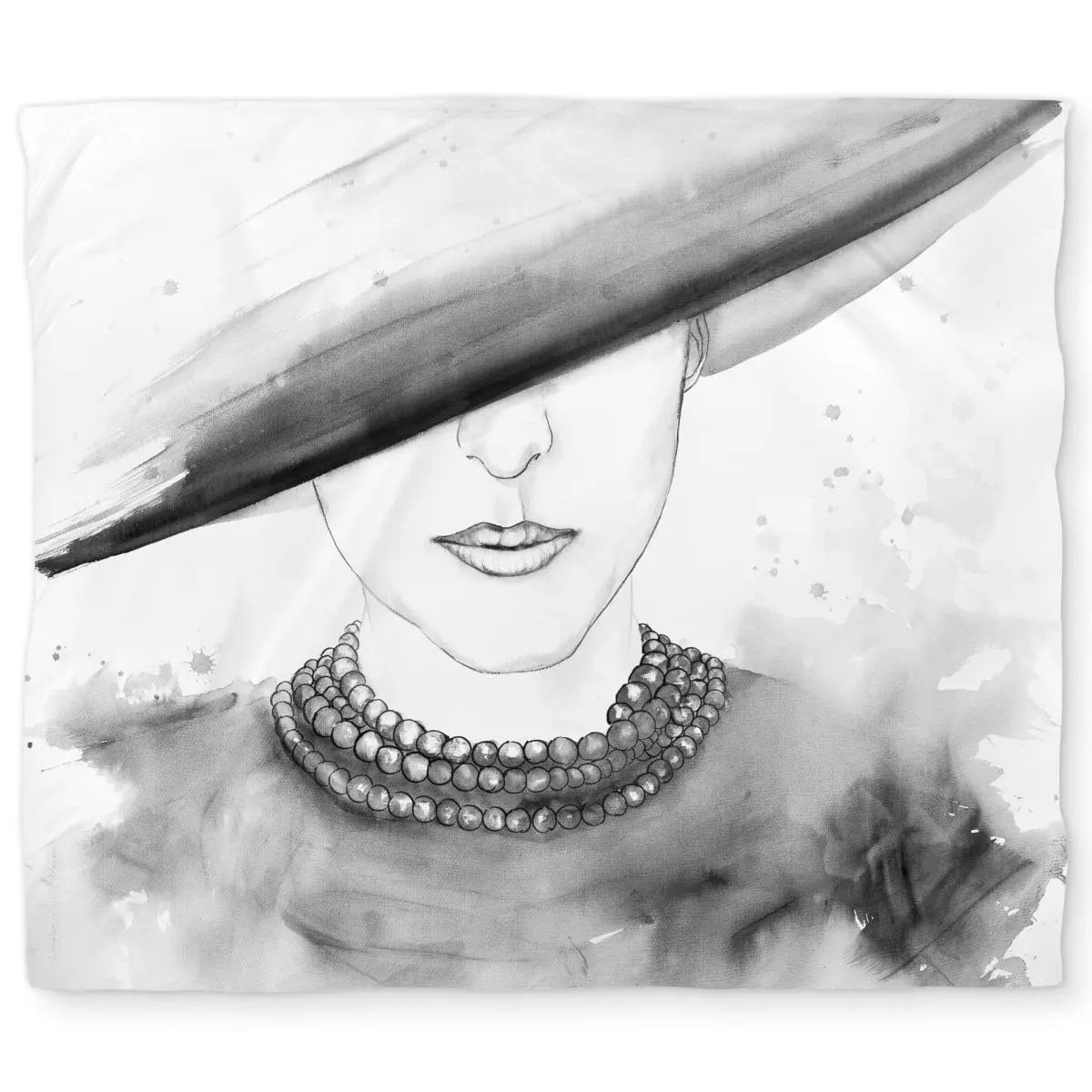 360 stand King Size Duvet Cover - Art-Inspired Figurative Mysterious Lady with a Hat Print, Breathable Microfiber Fabric, Modern Machine Washable Statement Piece, Curiosity-Spiking Conversation Accent for Minimalist Bedrooms, King Size Bed Bedding Decor,,