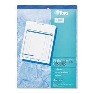 Tops 46147 Purchase Order 8-1/2 x 11 Carbonless Triplicate 50 Sets/Book