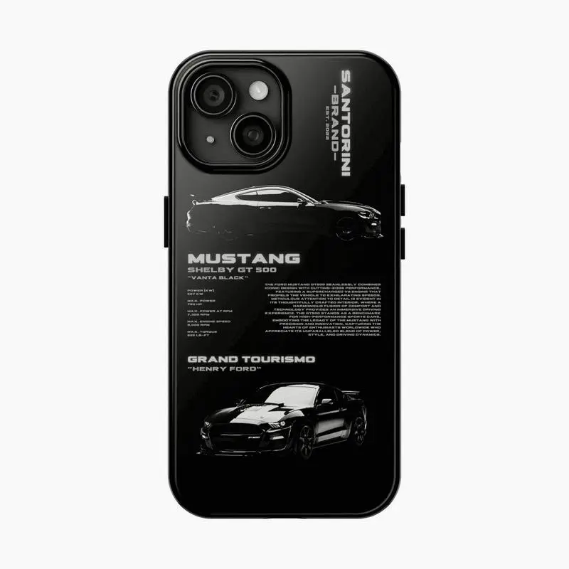 Simple and Sophisticated Design Car Trending S-Shelby Black Cool Fashion Vintage Phone Case Tough And Durable Gift Perfect For F-Ford M-Mustang Fans Stylish Gift All For iPhone 17 16 15 14 13 12 11 Pro Max Plus Air Hoco Christmas and Holiday Best Gifts