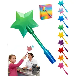 3D Printed Credit Card Magic Wand Accessory,  Magic Wand Tap To Pay – Star Tap Holder for Contactless NFC Transactions, Magic Fairy Payment Tool for Contactless Card Terminal Use(Variegated color)