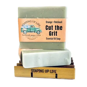 Cut the Grit Pumice Soap for Removing Grease and Grime/Exfoliating Orange Soap/Men’s Grooming