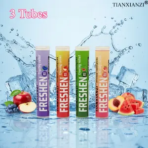 Fruit Flavor Toothpicks, Fresh Air, Portable Use, Daily Travel Home Essential, Watermelon & Blueberry & Apple & Peach Flavors, Flavored Toothpick