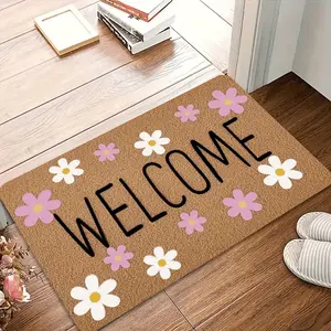 Floral Bathroom Mat, Spring Doormat Outdoor Daisy Welcome Mat Outdoor Non-slip Spring Mat Entry Home Front Porch Door Inch Housewarming Gift Decoration, Doormat Indoor Entry, Welcome Entry Mat, Outdoor Welcome Mat, Low-profile Floor Mat for Entry