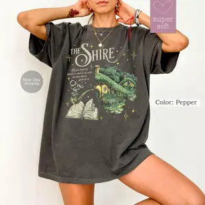 Comfort Colors The Lord Of The Rings Tshirt, The Shire Shirt ,Christmas Gift for Hobbit Lovers, Merch Tolkien Aragorn T-Shirt, Fantasy Book Lover Tee