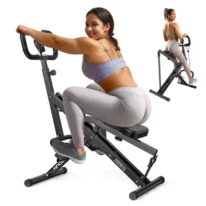 Squat Machine for Home, 3 Resistance Levels, Glute Trainer & Rowing, Foldable, Easy Setup, 330 LBS Capacity, Full Body Workout, Strength & Balance