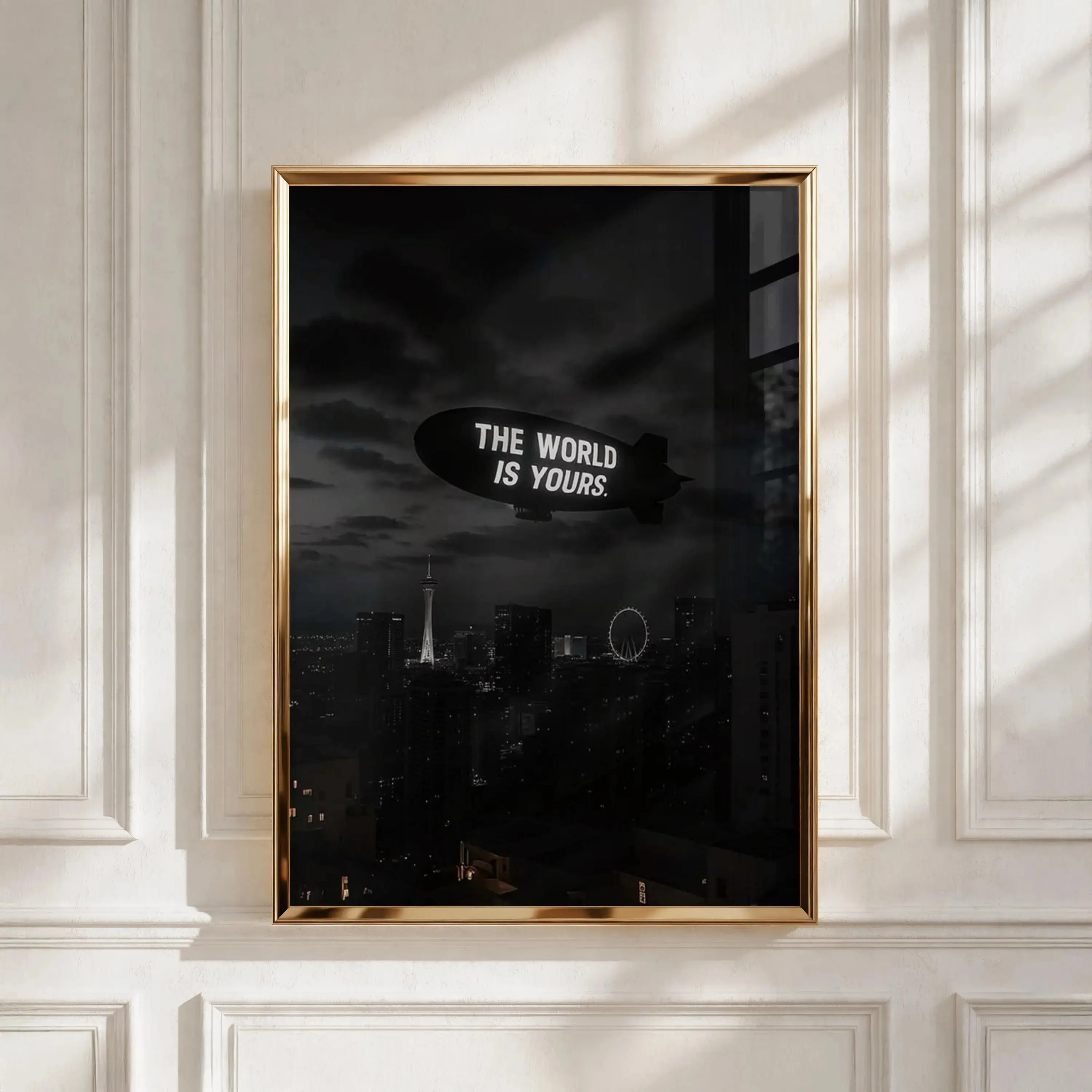 The World Is Yours Poster Unframed , Motivational Quote Wall Art, Modern Typography Print, Inspirational Office Decor, Success Mindset Artwork