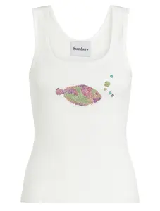 Tropical Tide Rhinestone Tank