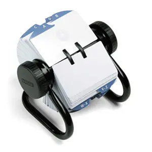 Rolodex  Open Rotary Card File Holds 500 2-1/4 x 4 Cards- Black