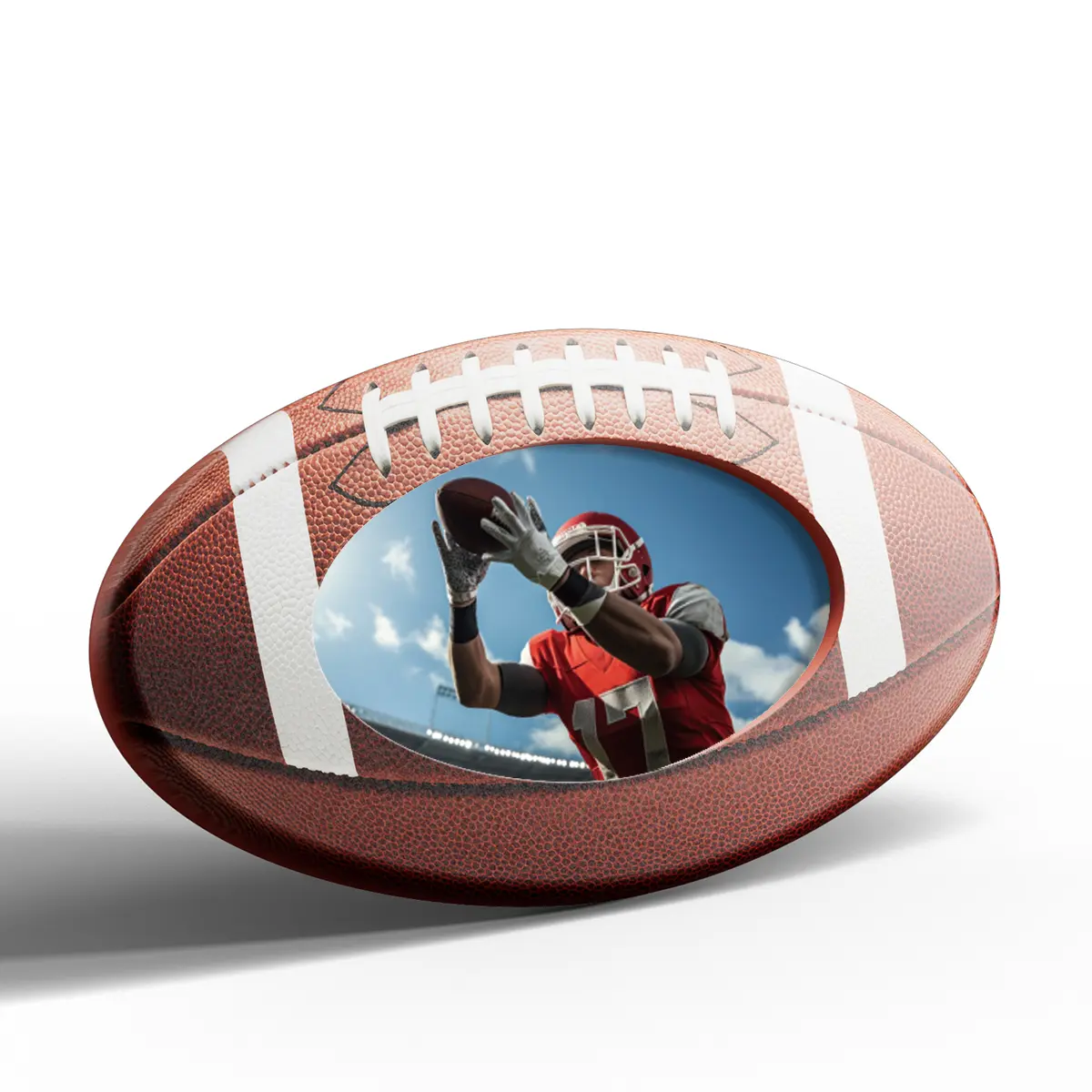 4x6 & 6x8 Inch Round Wooden Ball-Shaped Photo Frame - Soccer-Themed Creative Display, picture frame Baseball-Inspired Artistic Memory Holder, Home Supplies Thoughtful Father’s Day Gift for Sports Fans